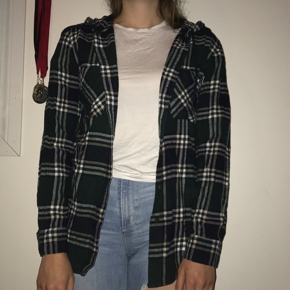 Garage green plaid shirt - Picture 1 of 3
